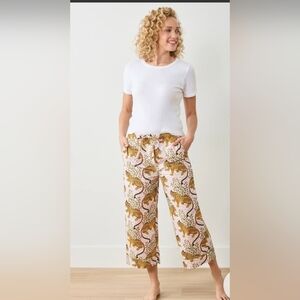 NWT Printfresh Bagherra Crop Pants In Blush, Size Small